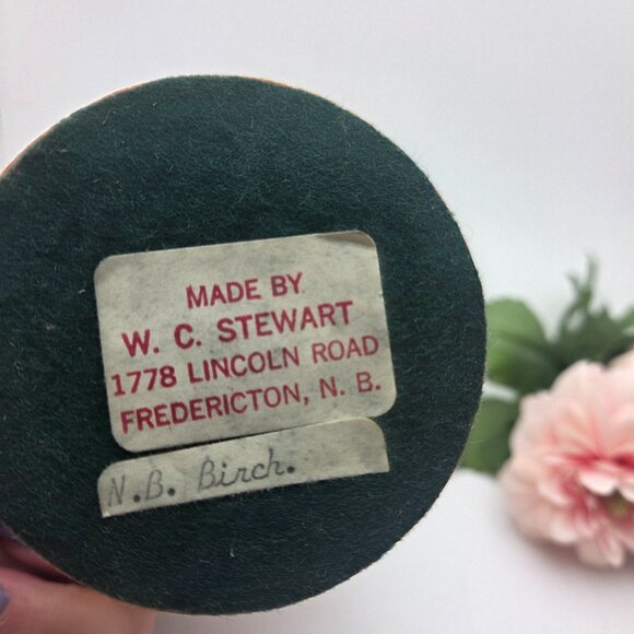 Vintage Handmade Solid Birch Wood Pencil Holder Hand Turned by W C Stewart - Picture 5 of 9